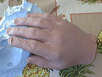 Here's the clay hand. Here's the clay hand.