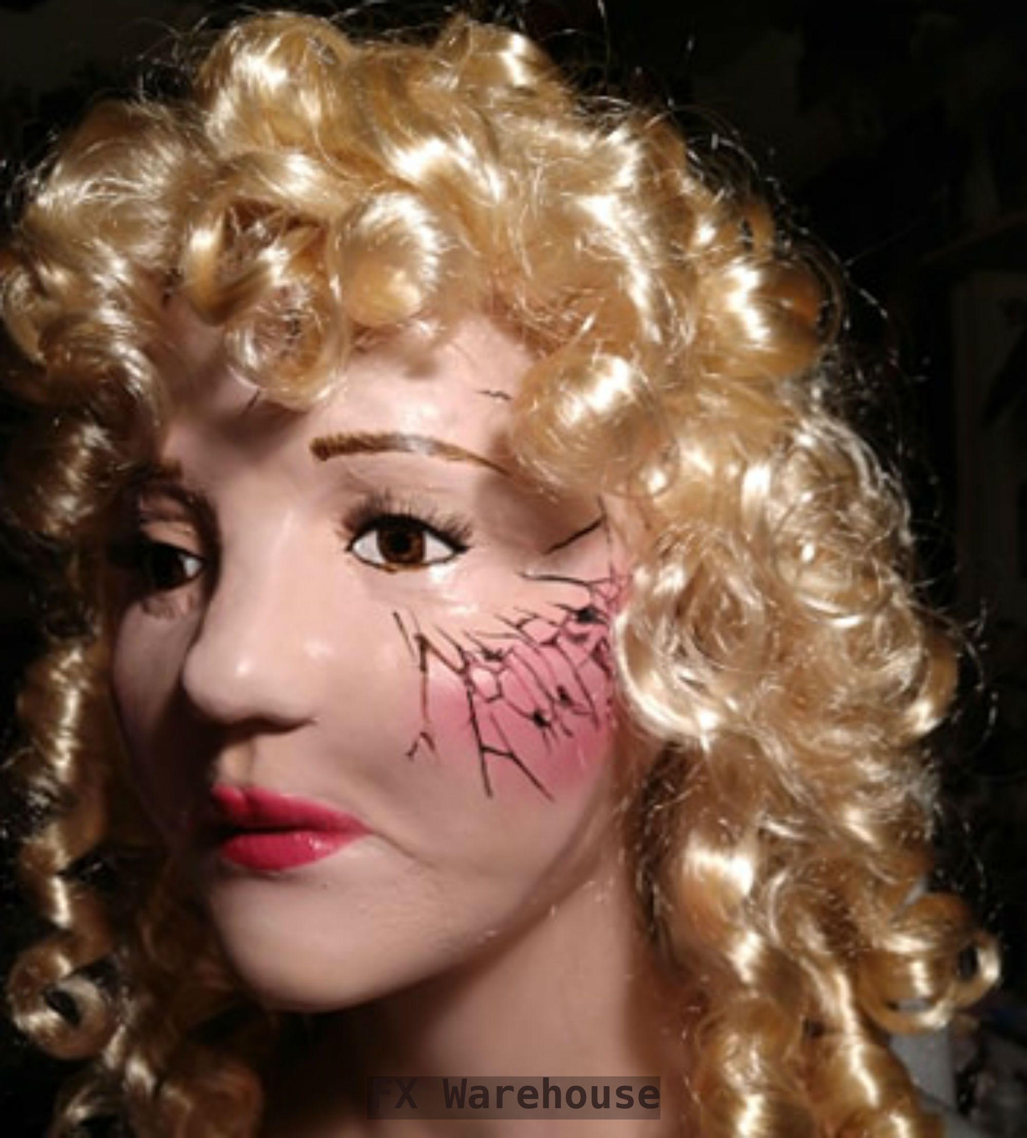 dræbe Sygdom udstrømning Cracked China Doll Face Foam Latex Prosthetic